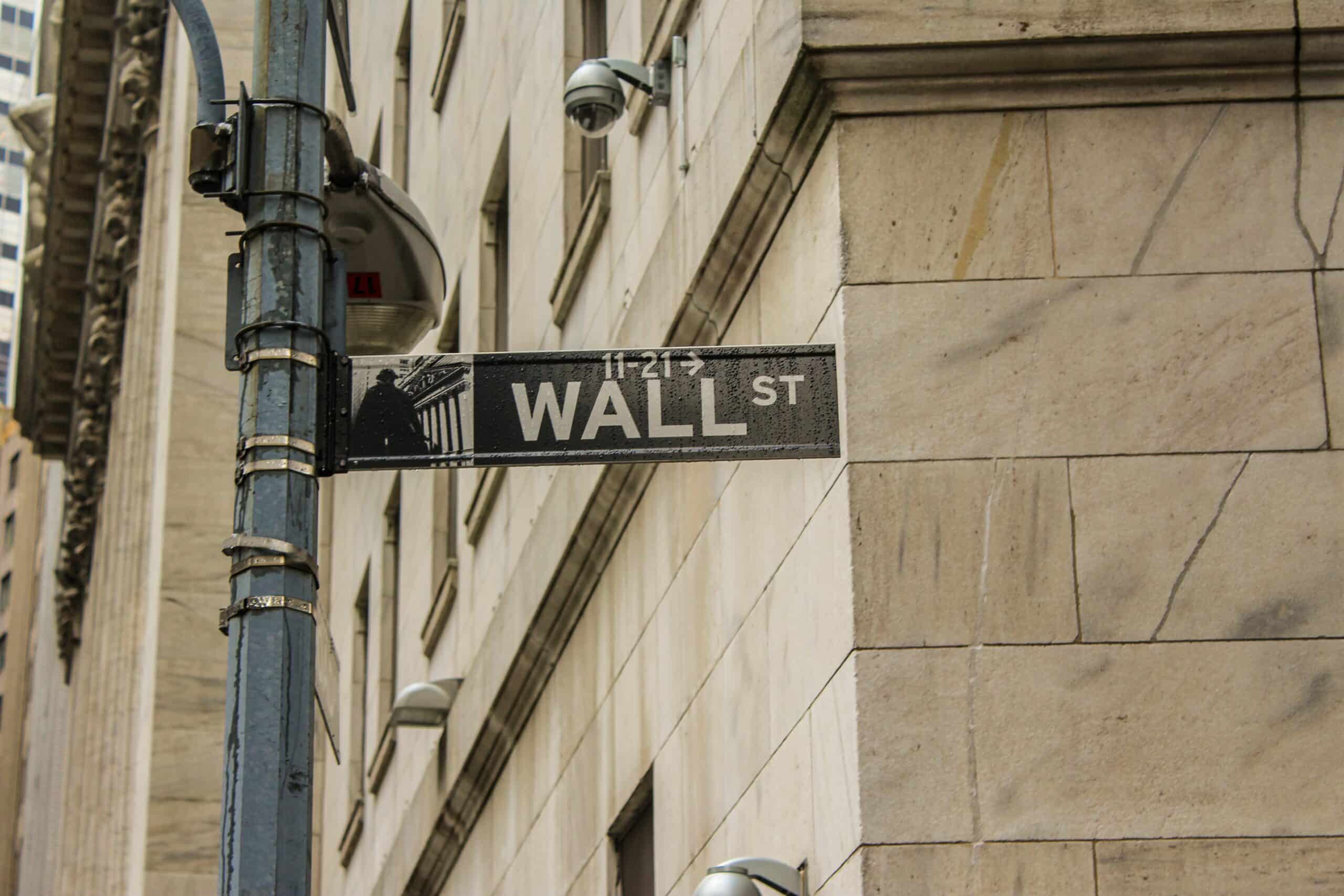 Billede af Wall Street skilt