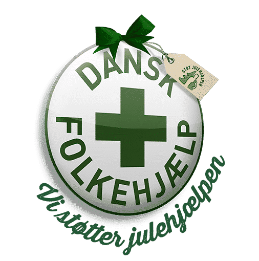 Logo for Dansk Folkehjælp - støt julehjælpen