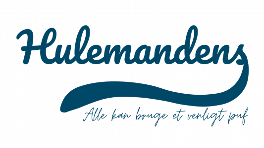 Hulemandens logo + payoff (blå)@1x